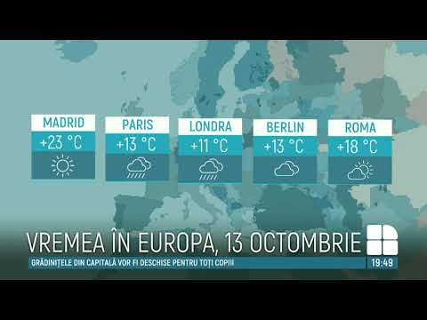 Cum va fi vremea în data de 13 octombrie și câte grade vor indica termometrele