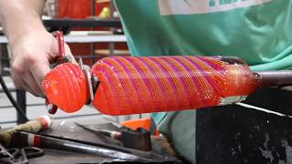 The largest bowl I've ever made - Narrated glassblowing process demonstration