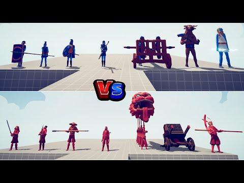 DYNASTY Team Vs ANCIENT Team - Totally Accurate Battle Simulator | TABS