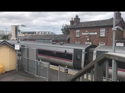 Irish Rail 201 loco 227 + Enterprise DVT 9003 pass Donabate for Belfast Central (4/7/17)