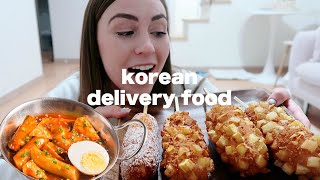 i ate ONLY korean delivery food for 24 hours | tteokbokki, fried cheese, kimbap etc