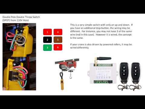 Using SPDT Contactors to add wireless control a 110V Hoist