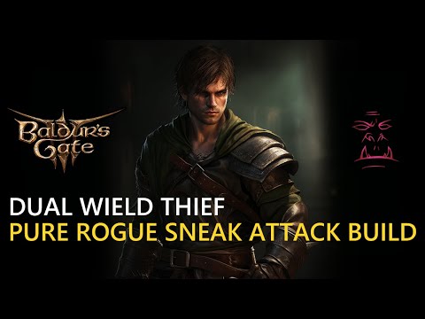 Dual Wield Thief Pure Rogue Sneak Attack Baldur's Gate 3 Build Step by Step Guide [BG3]