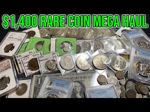 Unboxing $1,400 In Rare Coins & Currency - US, World, Exonumia, Bullion, & More!!