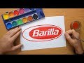 How To Draw The Barilla Logo Come Disegnare Il Logo Di Barilla