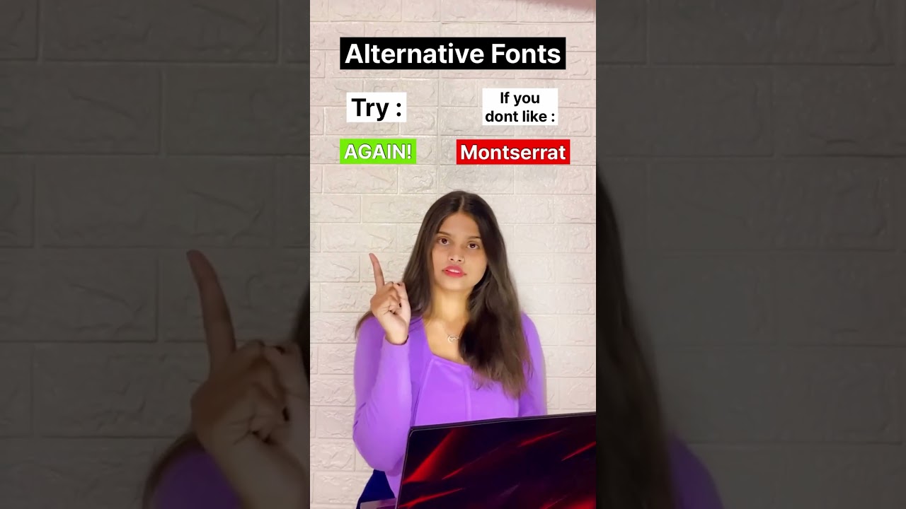 Font Suggestions | Alternative fonts | Montserrat    #graphicdesign  #designermemes #freefonts