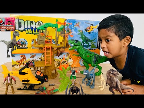 Dinosaurs toys - Dino Valley Unboxing | Scary Jurassic World Toys Video for Kids | Learn Dino Name