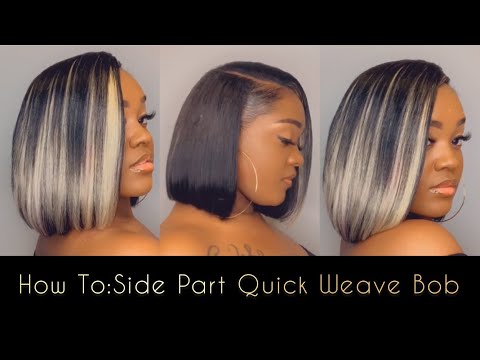 HOW TO: SIDE PART QUICK WEAVE BOB *HIGHLY REQUESTED *...