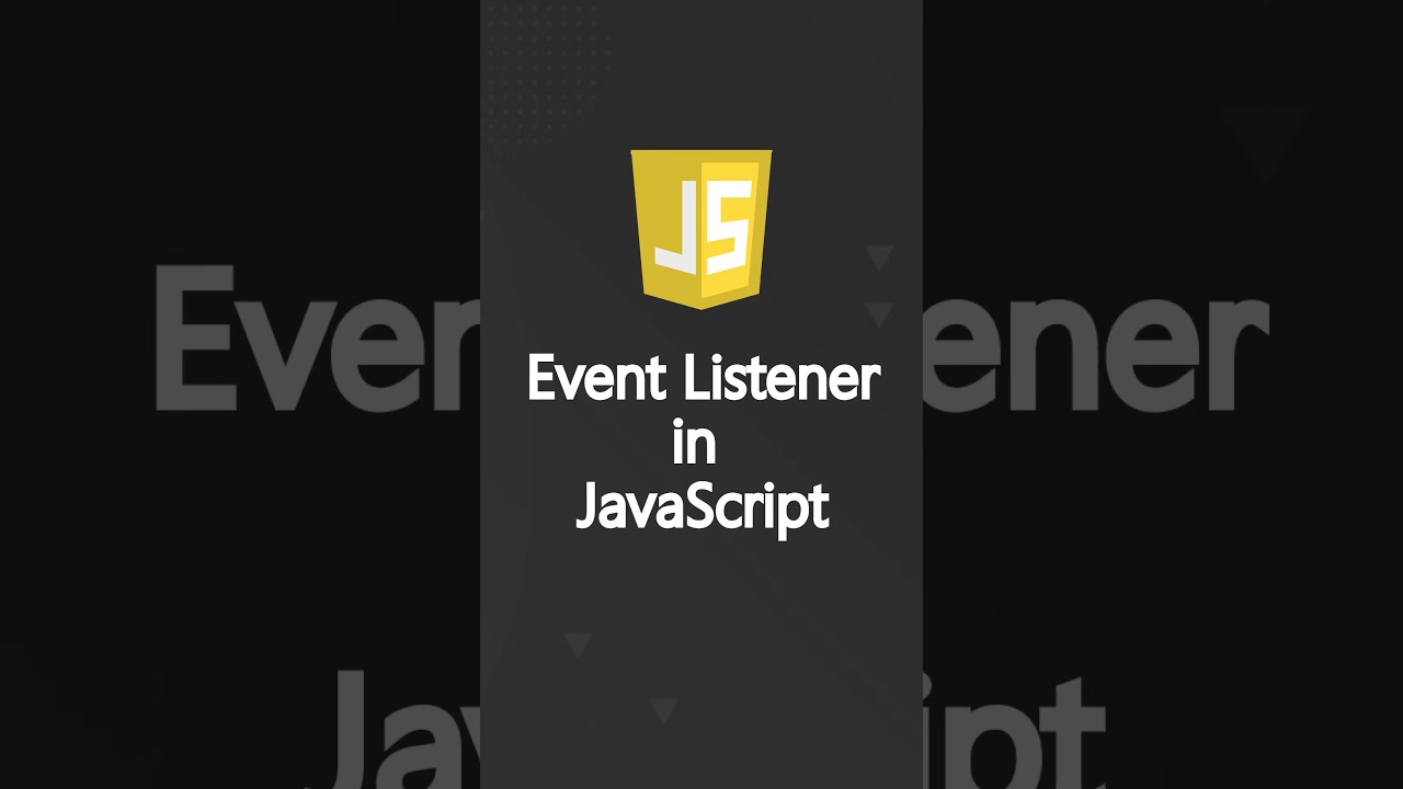 Event Listener in JavaScript #shorts #javascript