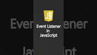 Event Listener in JavaScript #shorts #javascript