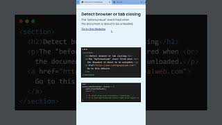 How to Detect Browser or Tab Closing in JavaScript