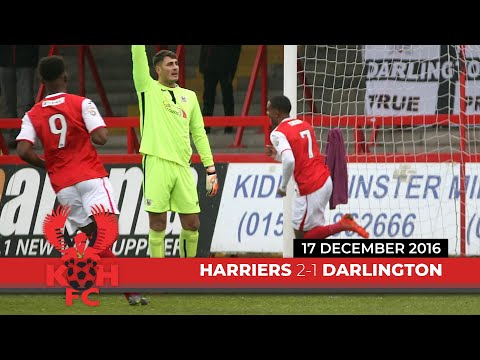 Match Highlights: Harriers 2-1 Darlington 17/12/16