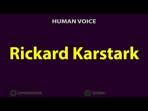 How To Pronounce Rickard Karstark