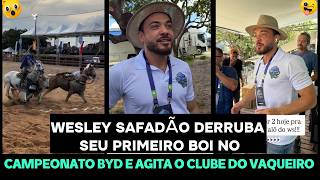 WESLEY SAFADÃO DERRUBA SEU PRIMEIRO BOI NO CAMPEONATO BYD E AGITA O CLUBE DO VAQUEIRO
