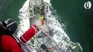 Coast Guard airlifts mariner from fishing vessel along Oregon coast