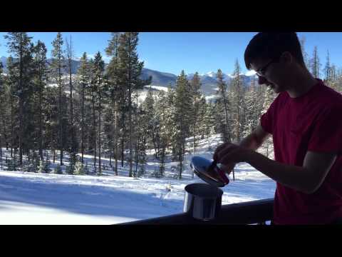 Instant Vapor!! Boiling water freezes in mid-air