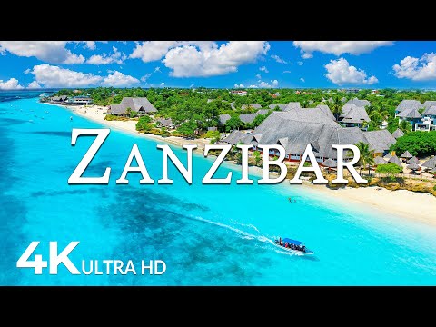 FLYING OVER ZANZIBAR (4K UHD) – Soothing Music Along With Beautiful Nature Video - 4K Video ULTRA HD