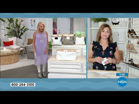 Get Neat with Lisa Set of 2 Linen Baskets  Small