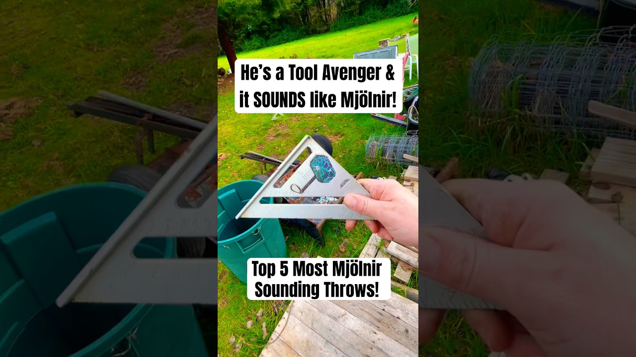 Top 5 Tool Avenger Throws that SOUND like Mjölnir! #shorts #thor #satisfying #marvel #tricks #tools