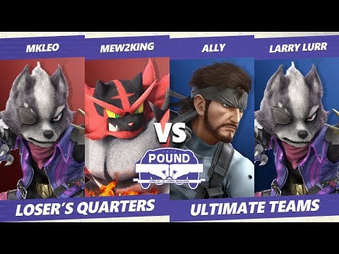 Pound 2019 SSBU Teams -  MkLeo & Mew2King VS  Ally & LarryLurr - Ultimate Loser's Quarters