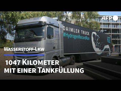 Wasserstoff-Lkw schafft 1047 Kilometer mit einer Tankfüllung | AFP