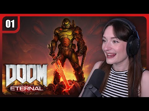 I'm OBSESSED! 🤩 My FIRST time playing DOOM ETERNAL - Ep.1 [Ultra-Violence]