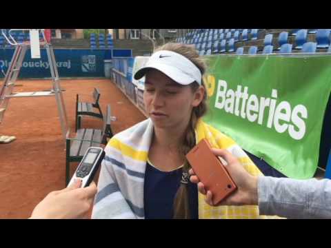 Anastasia Zarytska po postupu do finále turnaje ITF v Přerově