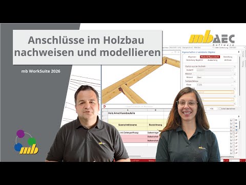 Anschlüsse im Holzbau nachweisen & modellieren in der mb WorkSuite (Level B) - mbinar #25-12
