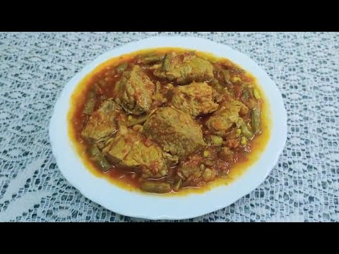 اجمل طريقه عميل اللوبيا الخضراء بقطع اللحمه منوعات مريم جميل