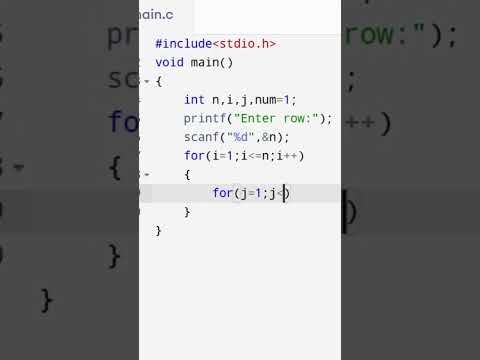 'Floyd’s Triangle in C | Number Pattern Program'