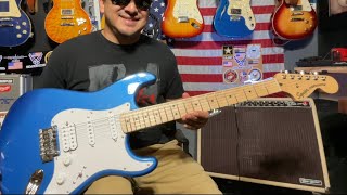 Video thumbnail for Squier Affinity stratocaster HSS Lake Placid Blue Review & Demo ￼@fender Blonde Tone Master Twin by HolyRoller Guitars