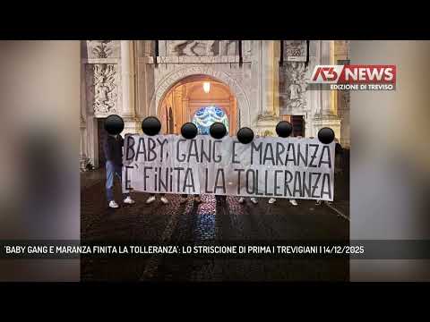 'BABY GANG E MARANZA FINITA LA TOLLERANZA': LO STRISCIONE DI PRIMA I TREVIGIANI | 14/12/2025