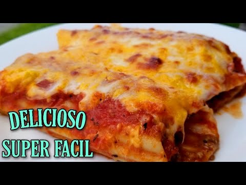 Como hacer unos Canelones rellenos de carne molida/cómo preparar canelones  de carne molida