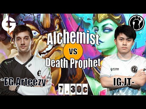 Alchemist Safelane | EG.Arteezy | RTZ GOD 976GPM SUPER FARMING SPEED | 7.30c Gameplay Highlights