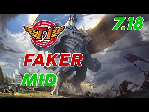 SKT T1 Faker Galio Mid Patch 7.18 Pro Replay