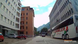 I: Trento (Trient).  Trentino-Alto Adige. Driving through the city. June 2017
