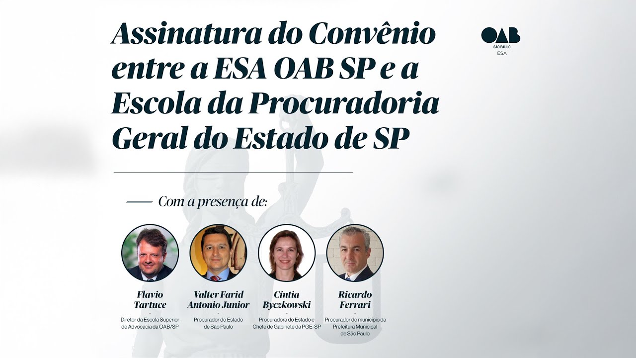 Assinatura do Convênio entre a ESA e a Escola da PGE