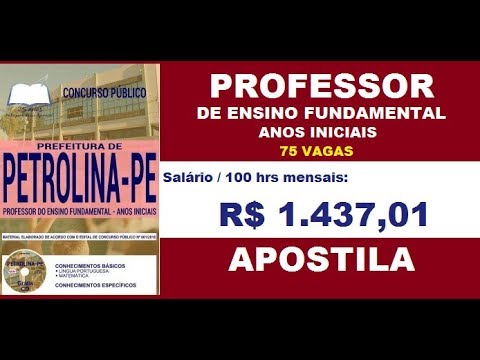 Apostila Concurso Prefeitura Petrolina PE 2019 Professor Ensino Fundamental – Anos Iniciais