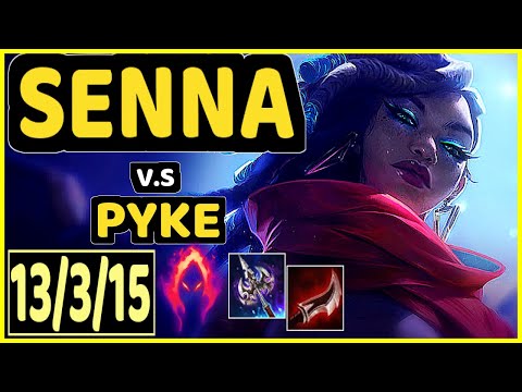 HUHI (SENNA) vs PYKE - 13/3/15 KDA BOTTOM SUPPORT GAMEPLAY - NA Ranked GRANDMASTER