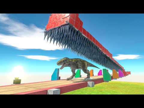 Can Someone Escape from Falling Spikes Animal Revolt Battle Simulator