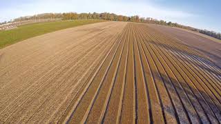FPV drone GoPro test footage, Carving fields.