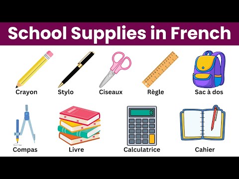 Classroom Objects in French | Learn School Supplies Vocabulary in French