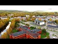 Ivalo Finland from air 4K drone video autumn colors