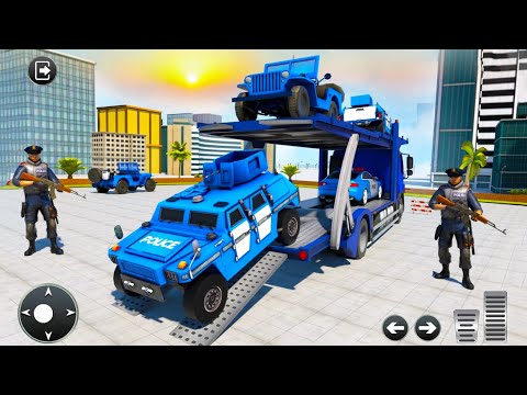 Police Cars Transporter Truck - Cop Driver Simulator  - Android Gameplay