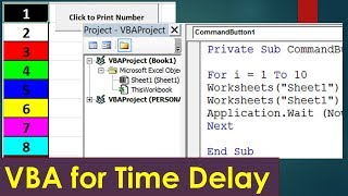 VBA for Wait - How to pause VBA program