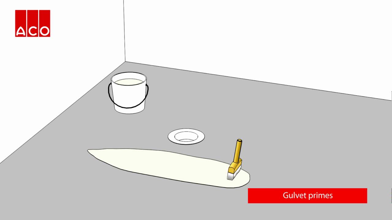 Montering i beton- og flisegulv