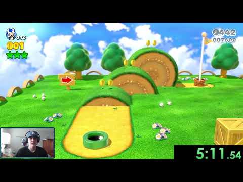Mario 3D World Switch World 2 Itemless Speedrun WR [12:18]