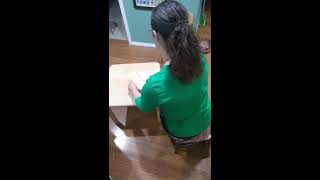 How to present Montessori gluing box activity toddlers.
