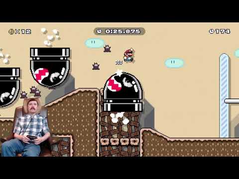 SMM2 Ninji Speedrun - Banzai Bill Cliff Climb in 26.816 by Arcus