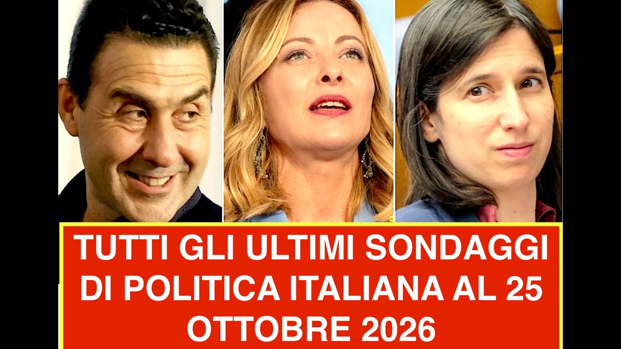 TUTTI GLI ULTIMI SONDAGGI DI POLITICA ITALIANA AL 25 OTTOBRE 2026